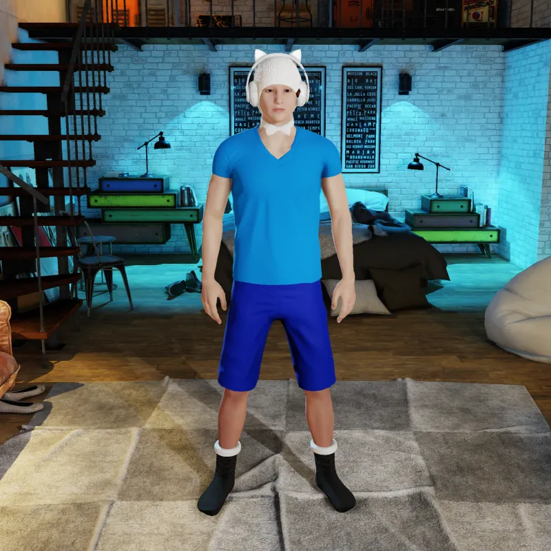Finn (From Adventure Time) for 3DXChat Male Avatar | 3DX World